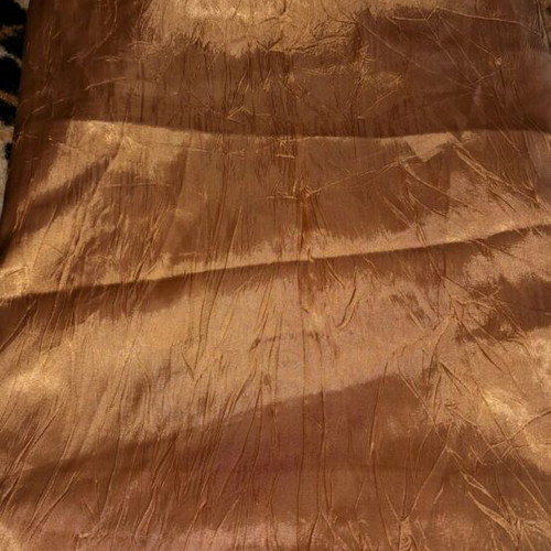 Satin crinkled fabric vintage used, dimensions 333×140 cm