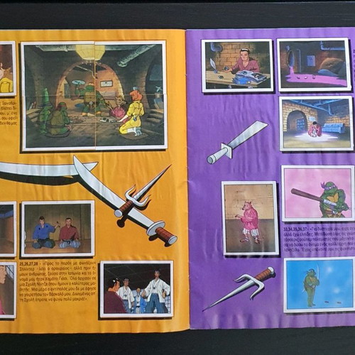 Teenage Mutant Hero Turtles Panini Album 1990 used, with stickers