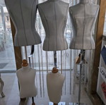 Display busts used, 3 metal and 2 children's