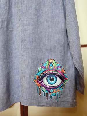 Sisley jacket blue size Medium used, 100% linen