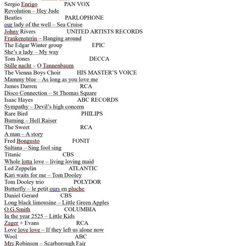 Vinyl record collection used, 89 singles from 60s and 70s