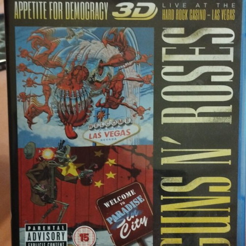 Guns N' Roses Appetite For Democracy 3D Blu Ray like new, metal