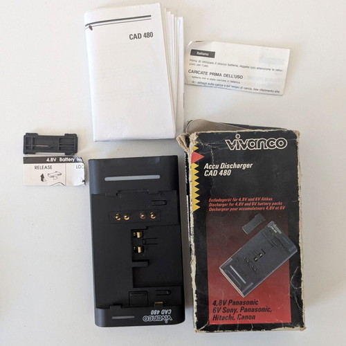Vivanco CAD 480 Accu Discharger used for vintage camcorder batteries