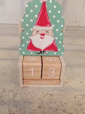 Wooden Santa Claus calendar new