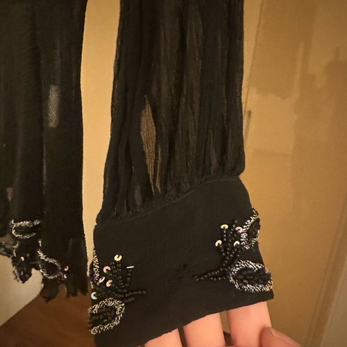 Vintage Aftershock London tunic used, black with embroidery
