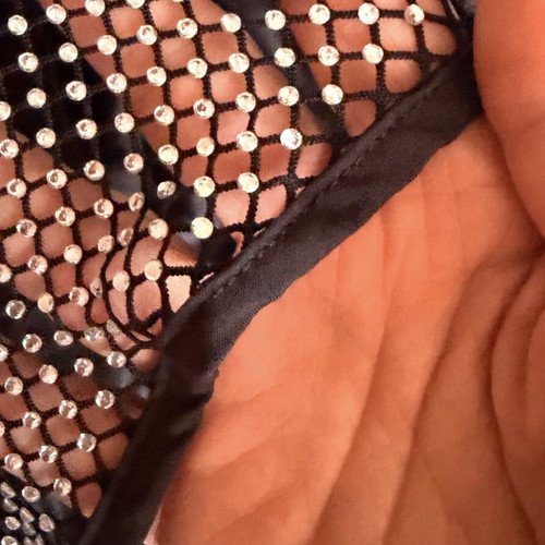 Prada style dress with rhinestones and extra inner slip, size M, new