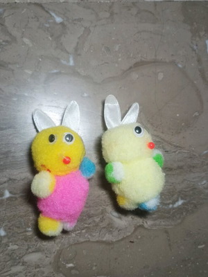 Bunny keychains new, Easter set of 2 pieces