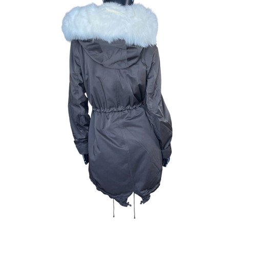 Patago Parka with White Real Fox Fur, New, Size XL