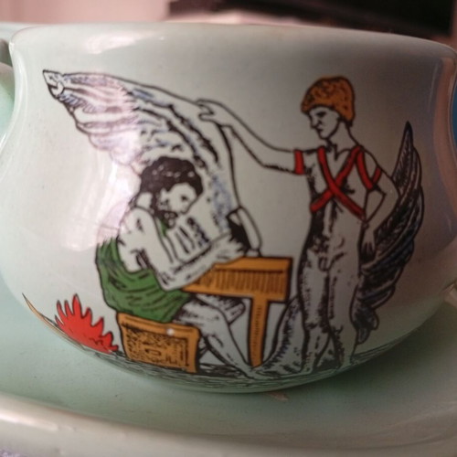 Retro Ikaria Coffee Cup Set porcelain, like new