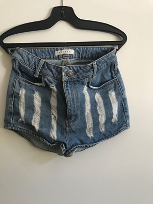 Sandro high waisted denim shorts like new, blue
