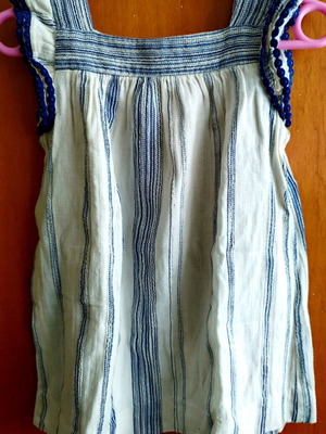 Boho Zara Dress 98 cm like new, white and blue