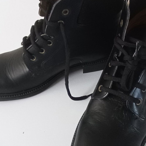 Leather ankle boots new, size 43, black