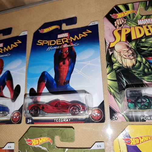Hot Wheels Spiderman Homecoming set of 7 cars new