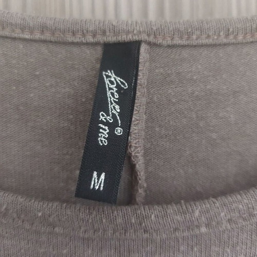 Grey blouse with smiley design used, size M