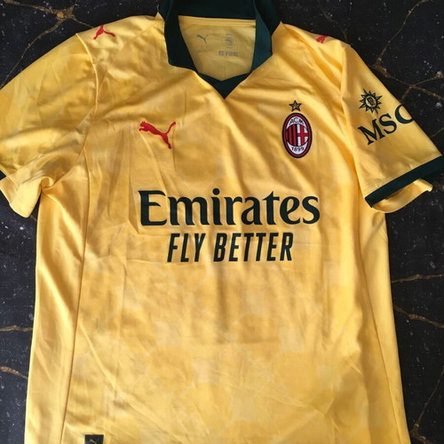 AC Milan Puma 2025/26 Third Jersey yellow, like new, men's size L