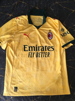 AC Milan Puma 2025/26 Third Jersey yellow, like new, men's size L