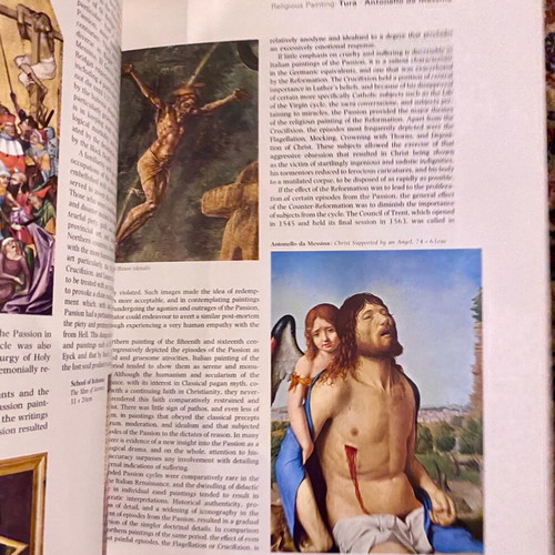 Religious painting used, Christ Passion and Crucifixion