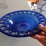 Blue decorative platter like new