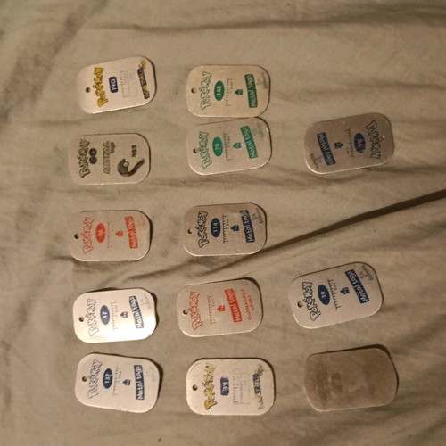 Pokemon tags used in fairly good condition