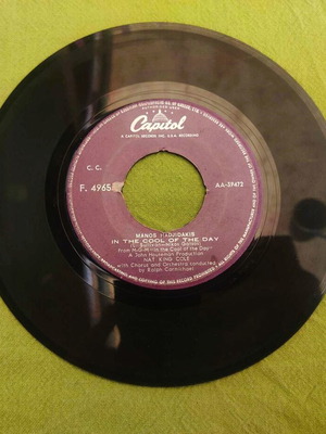 Δίσκος 45άρι Nat King Cole - Μάνος Χατζηδάκις μεταχειρισμένος, jazz