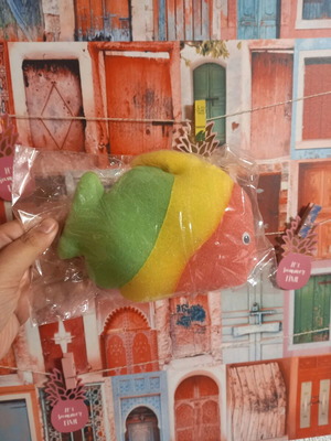 Bath sponge in fish shape new with soft texture