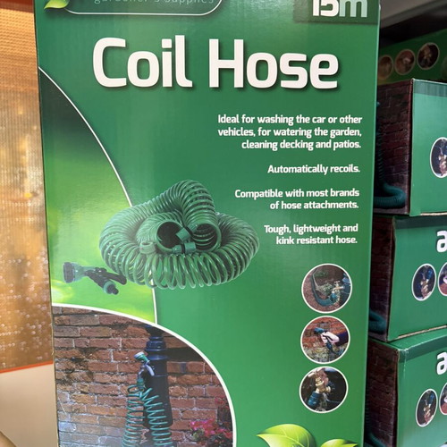 Coil Garden Hose 15m new, flexible and lightweight