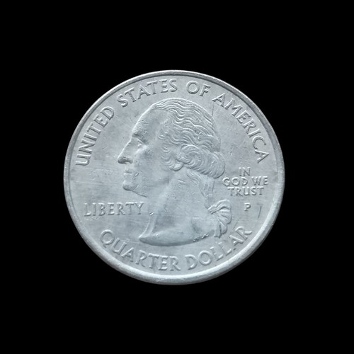 25cent USA North Dakota 2006 Buffalo coin used with P mark