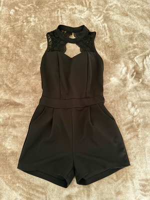 Black one-piece with lace used, size S/M