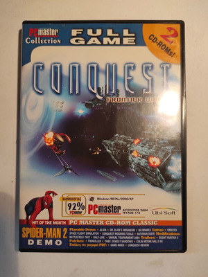 PC games Conquest Frontier Wars και Spider-Man 2 demo σαν καινούργια, διπλό DVD rom