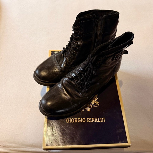 Μποτάκια Giorgio Rinaldi μεταχειρισμένα, μαύρα, νούμερο 44