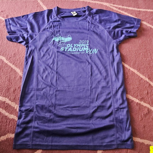 Roly running shirt from Olympic Stadium Run 2019, like new, size small, purple