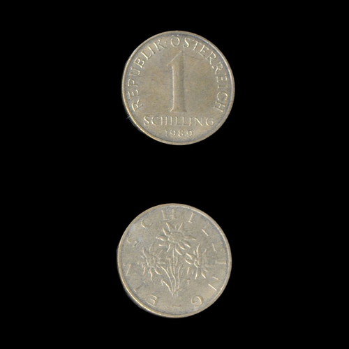 Schilling Austria used, lot of 6 coins 1961-1995