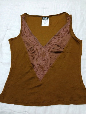 Καφέ τοπ camisole Dolce & Gabbana σαν καινούργιο