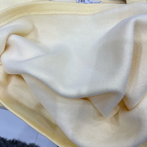 Zara women's vest new, yellow with fuzzy lining
