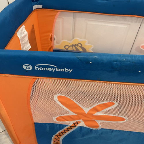 Playpen with changing table, mosquito net & accessories