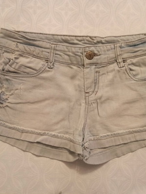 Denim shorts open low used, size 40