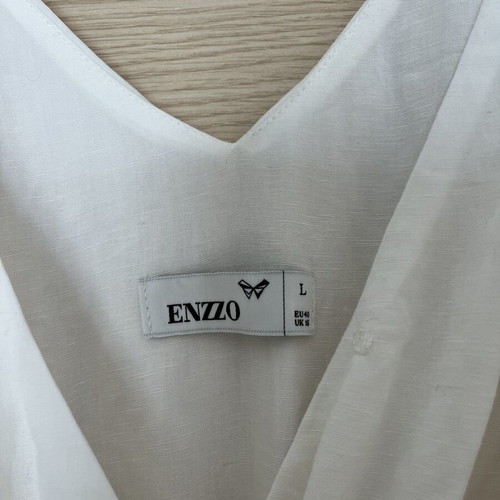 Enzzo white jumpsuit size L