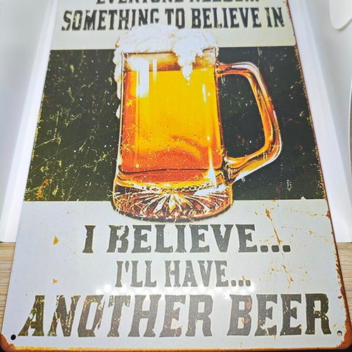 Metal decorative beer sign vintage retro 20x30 like new