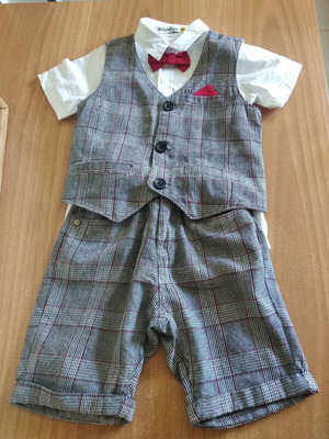 Boy's suit for about 3 years like new, with bow tie