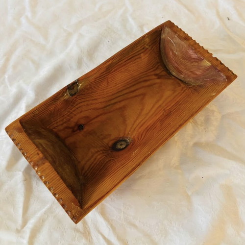 Cypriot Wooden Tray used, small collectible, handmade, vintage