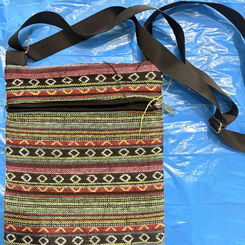 Fabric shoulder bag Boho ethnic Tropicana flamingo design new