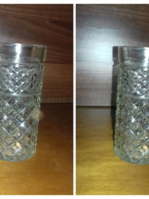 Glass vase small like new 13.5x6.5 cm