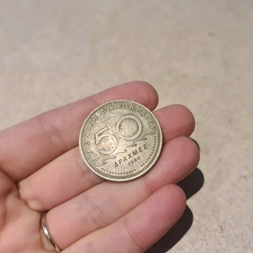 50 Drachma coins used from 1984 with Solon