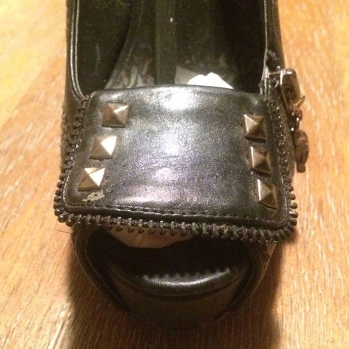 NEW ΙRON FIST PEEP TOE STILETTO PUNK/BIKER/GOTH ΠΛΑΤΦΟΡΜΑ No37