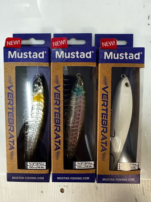 Mustad artificial lures new, set of 3 pieces