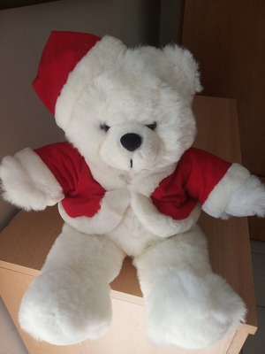 Plush Santa Bear like new