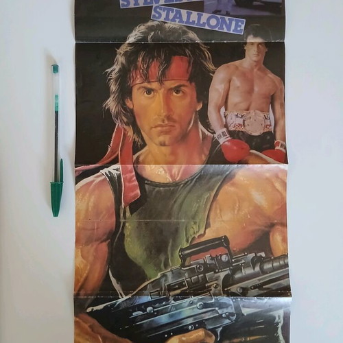 Bleck Stallone 90s Vintage Poster like new