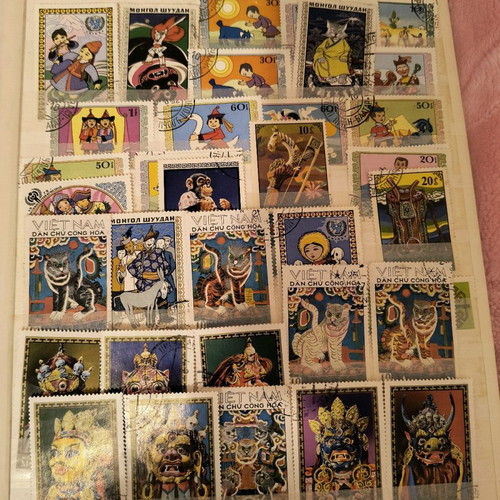 Stamps used from various countries