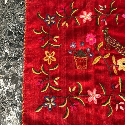 Cretan woven textile used with bird design