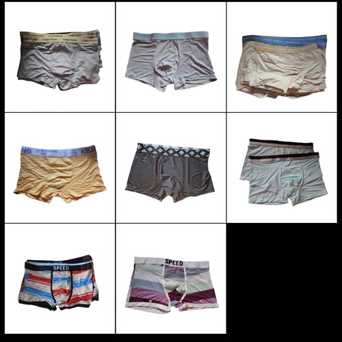 Men's boxer shorts bulk pack, 119 pieces, assorted colors